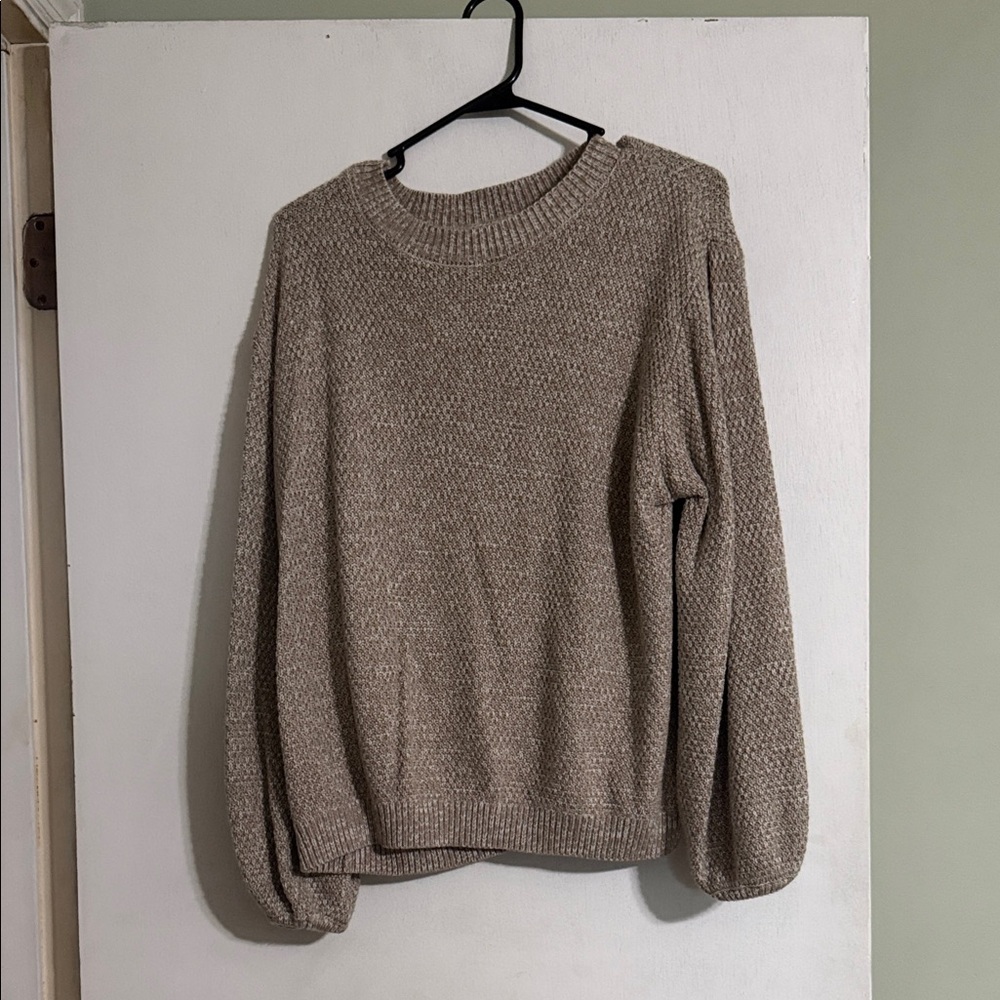 Cozy Tan Crew Neck Sweater